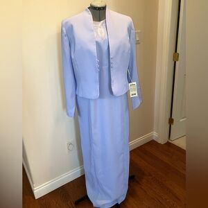 Sears vintage deadstock 2 piece formal maxi dress & matching jacket, lilac, 16